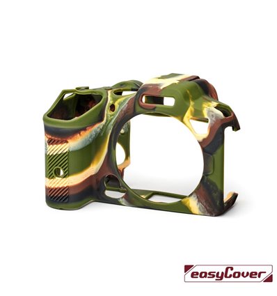 easyCover custodia protettiva in silicone per Canon EOS R7 - Camouflage Mimetico