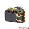 easyCover custodia protettiva in silicone per Canon EOS R7 - Camouflage Mimetico