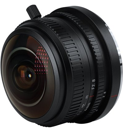 Obiettivo 7Artisans 4mm F2.8 Fisheye per mirrorless Canon EOS M