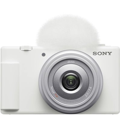 Fotocamera Sony Vlog camera ZV-1F Bianco [MENU ENG]