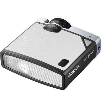 Godox Lux Junior Retro Flash Bianco universale per Fujifilm, Canon, Nikon, Olympus, Sony