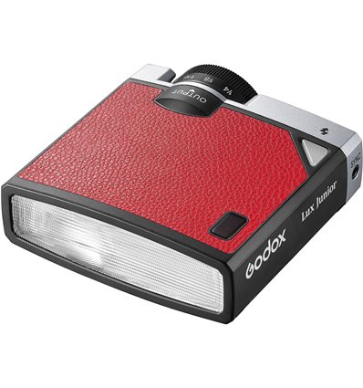 Godox Lux Junior Retro Flash Rosso universale per Fujifilm, Canon, Nikon, Olympus, Sony
