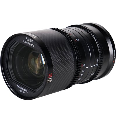 SIRUI SATURN Obiettivo 35mm T2.9 1.6x Full-frame Anamorfico in carbonio per Sony E (Blue Flare)