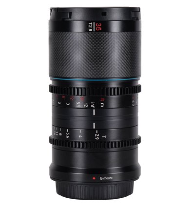 SIRUI SATURN Obiettivo 35mm T2.9 1.6x Full-frame Anamorfico in carbonio per Canon RF (Neutral Flare)