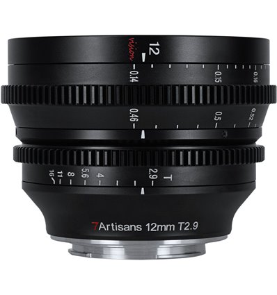 Obiettivo 7Artisans 12mm T2.9 APSC VISION CINE per mirrorless Fujifilm X