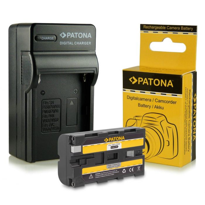 Patona kit Caricabatteria + Batteria NP-F550 per Sony