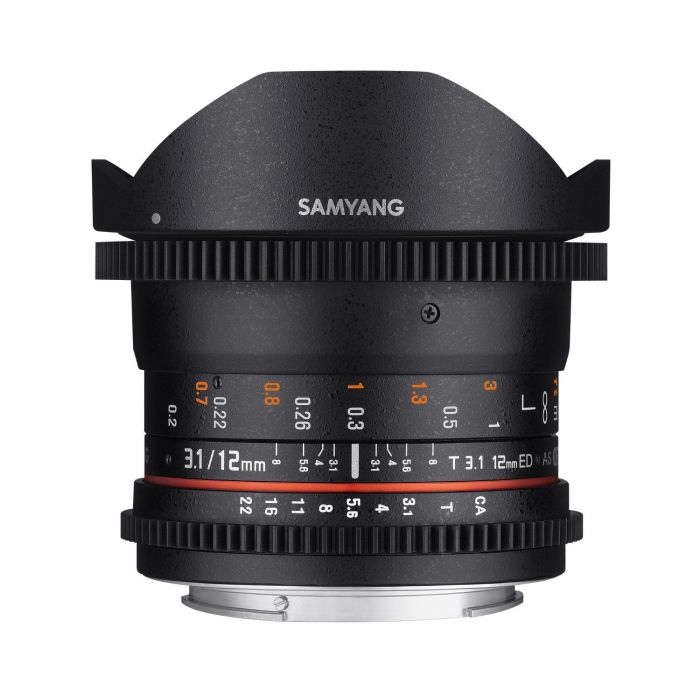 Obiettivo Samyang 12mm T3.1 VDSLR ED AS NCS Fisheye x Canon Lens