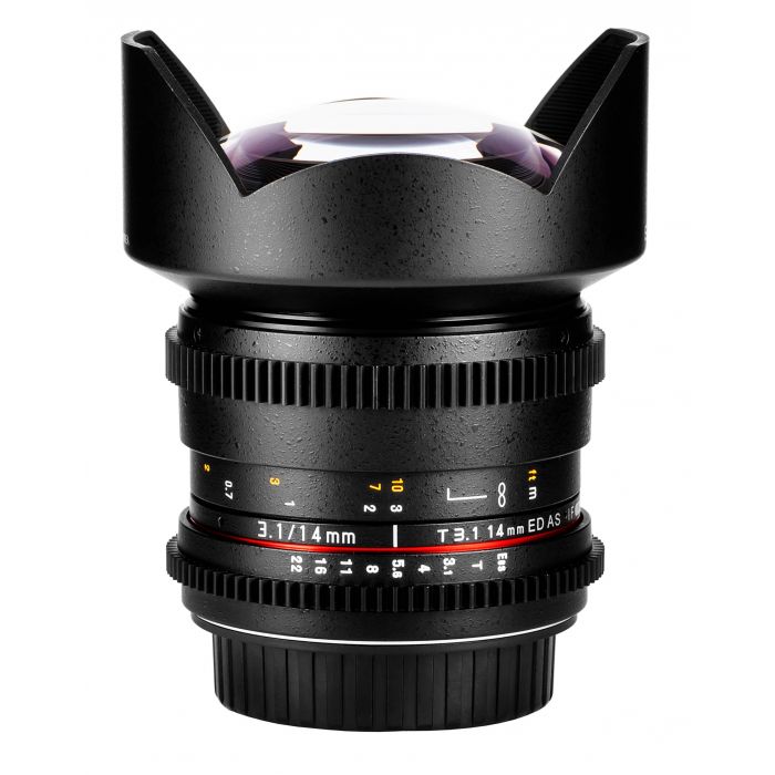 Obiettivo Samyang 14mm T3.1 ED AS IF UMC x Micro Quattro Terzi VDSLR Video