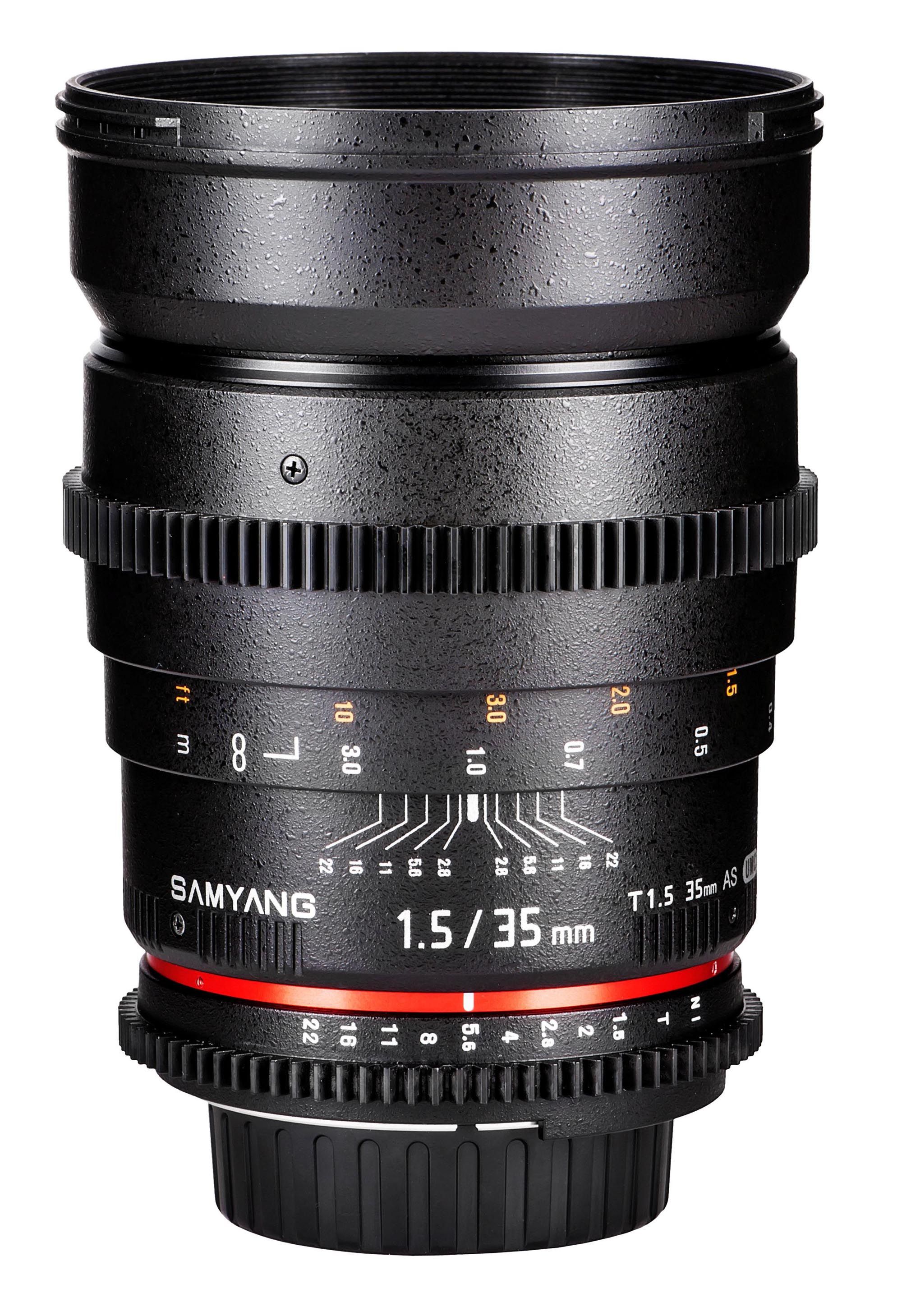 Objectif Samyang 35mm T1.5 VDSLR - Monture Pentax - Neuf Sous Boîte - Pour Vidéo Et Photo