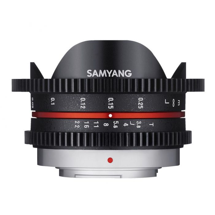 Obiettivo Samyang 7.5mm T3,8 VDSLR UMC Fish-eye x Micro Quattro Terzi Video