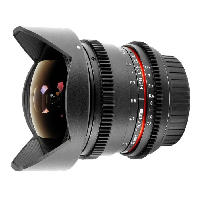Obiettivo Samyang 8mm T3.8 Fish-eye CS II x Micro Quattro Terzi VDSLR Video