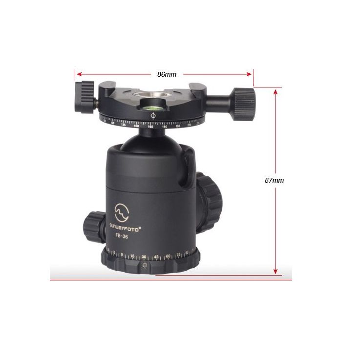 Sunwayfoto FB-36DDHi testa per treppiedi con Panning Clamp DDH-02i