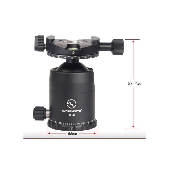 Sunwayfoto FB-44DDHi Testa per treppiedi con Panning Clamp DDH-02i