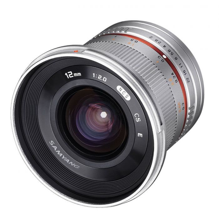 Obiettivo Samyang 12mm f/2.0 NCS CS Silver x Fuji Fujifilm X Lens