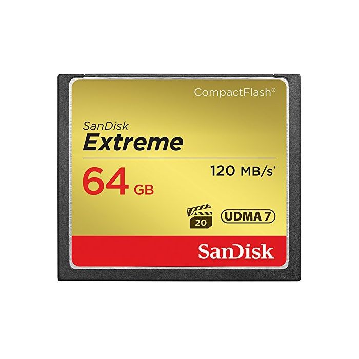 Sandisk CF Extreme Scheda Memoria Compact Flash 64Gb 120Mb/s