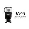 Voeloon Flash manuale V190 (GN55) illuminatore universale Canon Nikon Pentax Olympus Panasonic Samsung