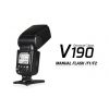 Voeloon Flash manuale V190 (GN55) illuminatore universale Canon Nikon Pentax Olympus Panasonic Samsung